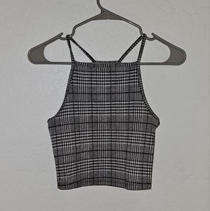 Black and White Crop Top